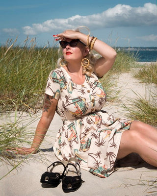 The “Brigitte" Dress in Tahiti, True 1950s Vintage Style