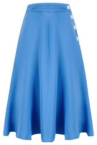 "Isabelle" Skirt in Palace Blue, Classic & Authentic 1940s Vintage Inspired Style