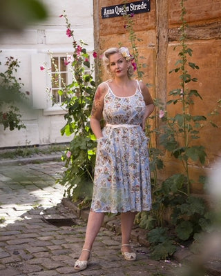 The "Suzy Sun Dress" in Pagoda Print, Easy To Wear Tiki Style From The 50s