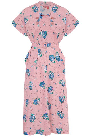 **Sample Sale** The "Ayda" 2pc Dress & Detachable Shrug Bolero Set In Pink Summer Bouquet, True Vintage Style - CC41, Goodwood Revival, Twinwood Festival, Viva Las Vegas Rockabilly Weekend Rock n Romance Rock n Romance