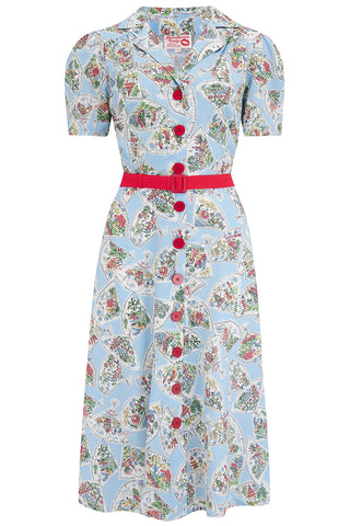 Charlene Shirtwaister Dress in Pagoda Print, True 1950s Vintage Style