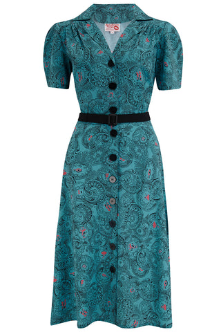 Robe Charlene Shirtwaister en imprimé Dotty Deco, véritable style vintage des années 1950