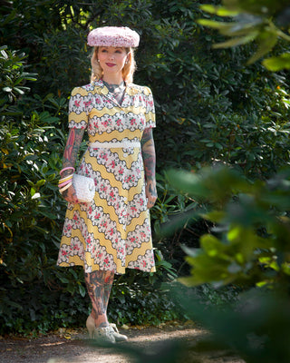 The "Charlene" Shirtwaister Dress in Daydream Print, True 1950s Vintage Style