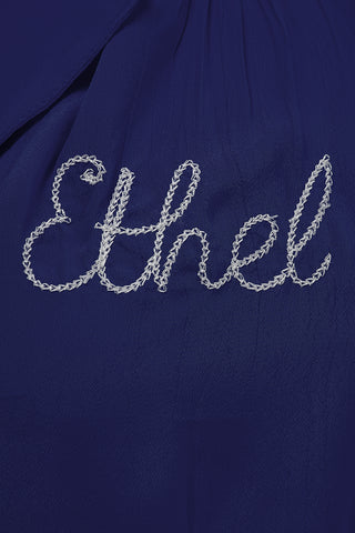 Ethel-49er Dress in French Navy By The Seamstress Of Bloomsbury, Classic 1940s Vintage Inspired Style