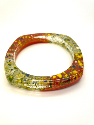 1950s Retro Rockabilly Acrylic Speckle Bangle