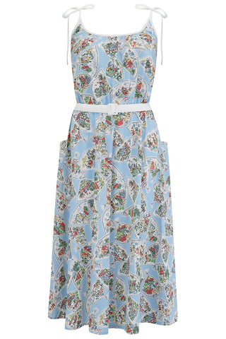 The "Suzy Sun Dress" in Pagoda Print, Easy To Wear Tiki Style From The 50s