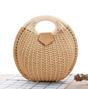 The Vintage Woven Shell Bag, Rattan Style, Classic 1950s