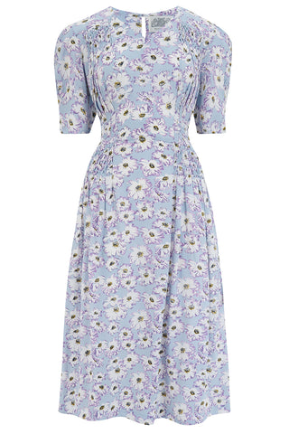 "Daisy" Dress in Daisy print , Classic 1940s True Vintage Style