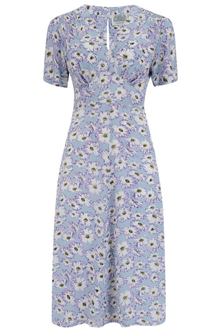 "Dolores" Swing Dress in Daisy Print, A Classic 1940s Inspired Vintage Style