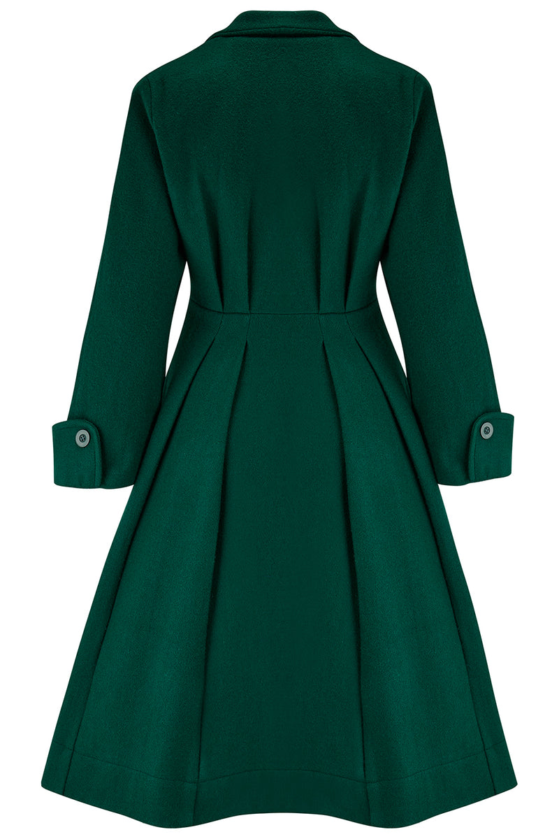 The Elizabeth Coat in Green, 100% Wool & Satin Lined. A Classic Fitted ...