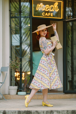 The "Suzy Sun Dress" in Daydream Print, Easy To Wear Style From The 50s