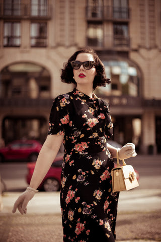 Kathy Dress in Mayflower, A Classic 1940s Inspired, True Vintage Style - CC41, Goodwood Revival, Twinwood Festival, Viva Las Vegas Rockabilly Weekend Rock n Romance The Seamstress of Bloomsbury