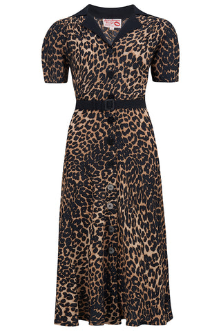 The "Charlene" Shirtwaister Dress in Leopard Print, True 1950s Vintage Style - CC41, Goodwood Revival, Twinwood Festival, Viva Las Vegas Rockabilly Weekend Rock n Romance Rock n Romance