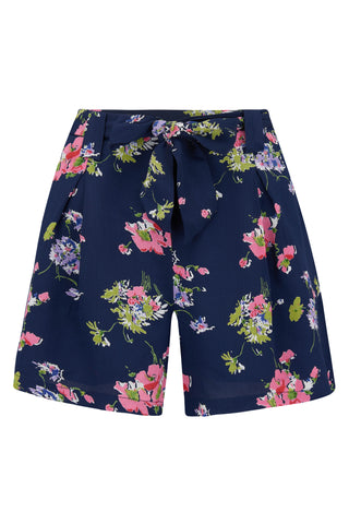 Emma vintage styled Tap Shorts in Navy Mayflower - CC41, Goodwood Revival, Twinwood Festival, Viva Las Vegas Rockabilly Weekend Rock n Romance The Seamstress Of Bloomsbury