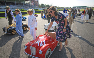 "Peggy" Wrap Dress in Navy Mayflower, Classic 1940s Vintage Style - CC41, Goodwood Revival, Twinwood Festival, Viva Las Vegas Rockabilly Weekend Rock n Romance The Seamstress of Bloomsbury