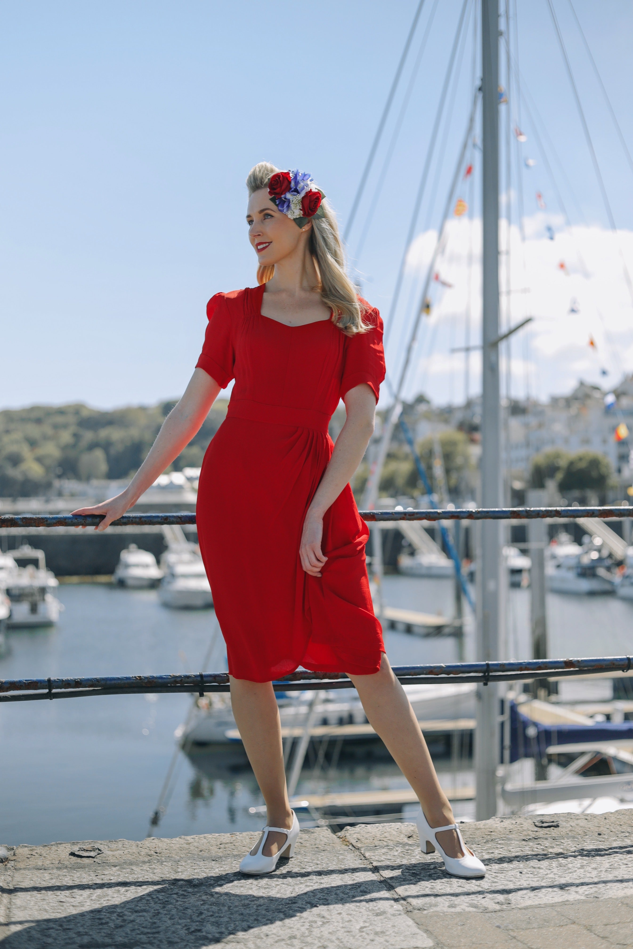 Mabel Dress in Poppy Print by the Seamstress of Bloomsbury Authentic  Vintage 1940's Style -  Canada