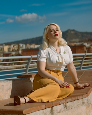 The "Sophia" Palazzo Wide Leg Trousers in Mustard, Easy To Wear Vintage Inspired Style - CC41, Goodwood Revival, Twinwood Festival, Viva Las Vegas Rockabilly Weekend Rock n Romance Rock n Romance