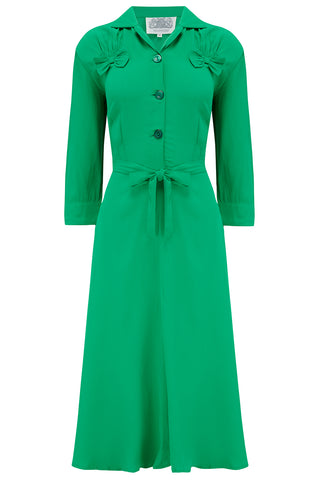 Polly Dress CC41 in Apple Green , Classic 1940s True Vintage Style - CC41, Goodwood Revival, Twinwood Festival, Viva Las Vegas Rockabilly Weekend Rock n Romance The Seamstress of Bloomsbury